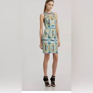 MILLY Kaleidoscope Mesh Party Dress
SZ 0 Racer Back Exposed Zipper
Cotton Blend